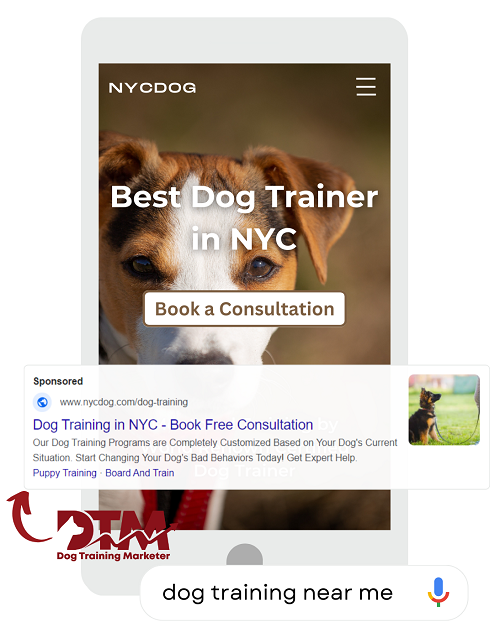 dog training business sponsored ads example